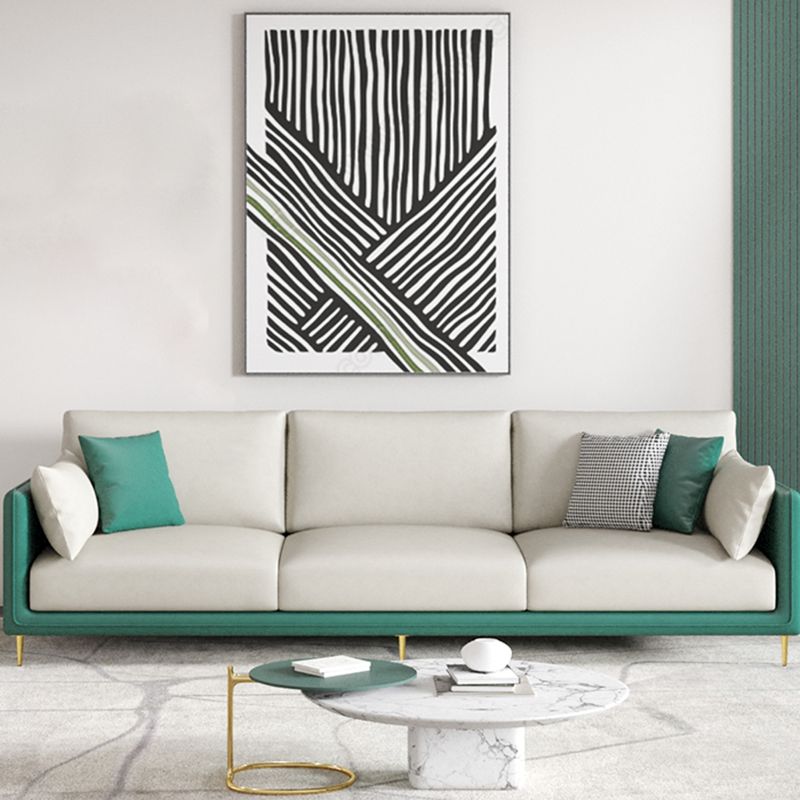 Faux Leather 3-seater Living Room Standard Cushions Glam Sofa Clearhalo 'furn' 'furn_sofas' 'Furniture' 'Living Room Furniture' 'Sofa' 'sofas' 1200x1200_42b5ca5f-93d5-45f4-8242-b571c86e0b07