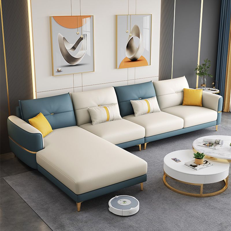 Square Arm Removable Cushions Modern With Cushions Metal Legs Sofa Clearhalo 'furn' 'furn_sectionals' 'Furniture' 'furniture_sectionals' 'Living Room Furniture' 'Sectionals' 1200x1200_42b7242e-d37e-47fb-93fa-b3595eaf2028