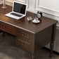 Bureau de bureau en bois de style contemporain Desk de forme de forme rectangulaire avec 4 jambes pour la maison