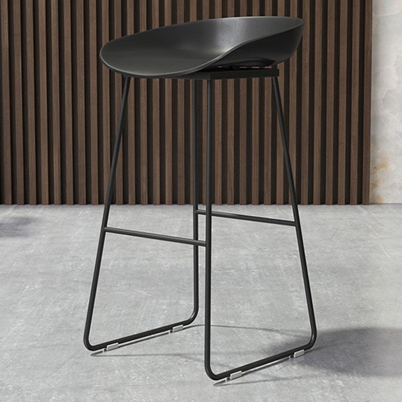 Tabouret de comptoir de dossier moderne, tabouret de Bar de café en fer avec siège en acrylique