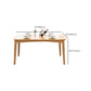 Rectangle Contemporary Dining Table Solid Wood Dining Room Table