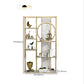 Glam Antique Finish Bookcase Metal Etagere Bookshelf with Shelves Clearhalo 'Bookcases' 'furn' 'furn_bookcases' 'Furniture' 'Office Furniture' 1200x1200_42ba6c73-f2b2-4bd3-a447-f9be3da81db1