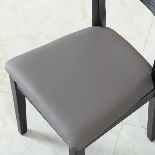 Contemporary Dining Chair 16'' Wide Open Side Chair with 4 Black Wood Legs for Home Use Clearhalo ' kitchen&dining_furn' 'Dining Chairs' 'Dining Tables & Seating' 'dining_chair' 'furn' 'furn_dining_chair' 'Furniture' 'furniture_dining_chair' 'Kitchen & Dining Furniture' 'kitchen' 1200x1200_42bb023d-9390-4fb0-a040-7182d677d807