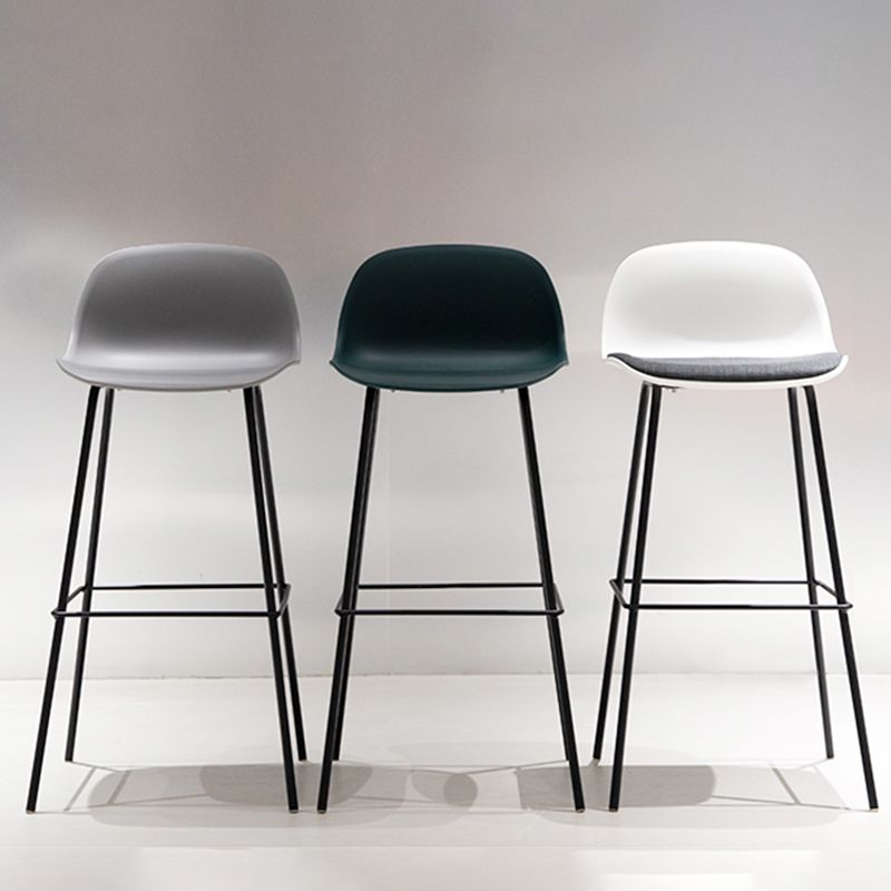 Scandinavian Reception Low Back Stool Matte Finish Plastic Barstool Clearhalo 'Bar Furniture' 'Bar Stools' 'bar_stools' 'furn' 'furn_bar_stools' 'Furniture' 'furniture_bar_stools' 'Kitchen & Dining Furniture' 1200x1200_42bd0d83-feca-45ba-a3c2-1b914a19f75c