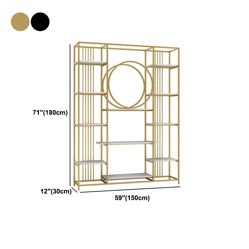 Glam Style Metal Bookshelf Etagere Open Shelf Bookcase for Home Clearhalo 'Bookcases' 'furn' 'furn_bookcases' 'Furniture' 'furniture_bookcases' 'Office Furniture' 1200x1200_42be0a8b-84d8-4487-820d-74f0d343ba2e