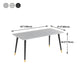 Metal 4 Legs Dining Table Modern Rectangle Stone Top Dining Table for Living Room Clearhalo 'Dining Tables & Seating' 'Dining Tables' 'dining_table' 'furn' 'furn_dining_table' 'Furniture' 'furniture_dining_table' 'Kitchen & Dining Furniture' 'kitchen' 'kitchen_dining_table' 1200x1200_42be7224-6796-456b-bd04-b986de168dea