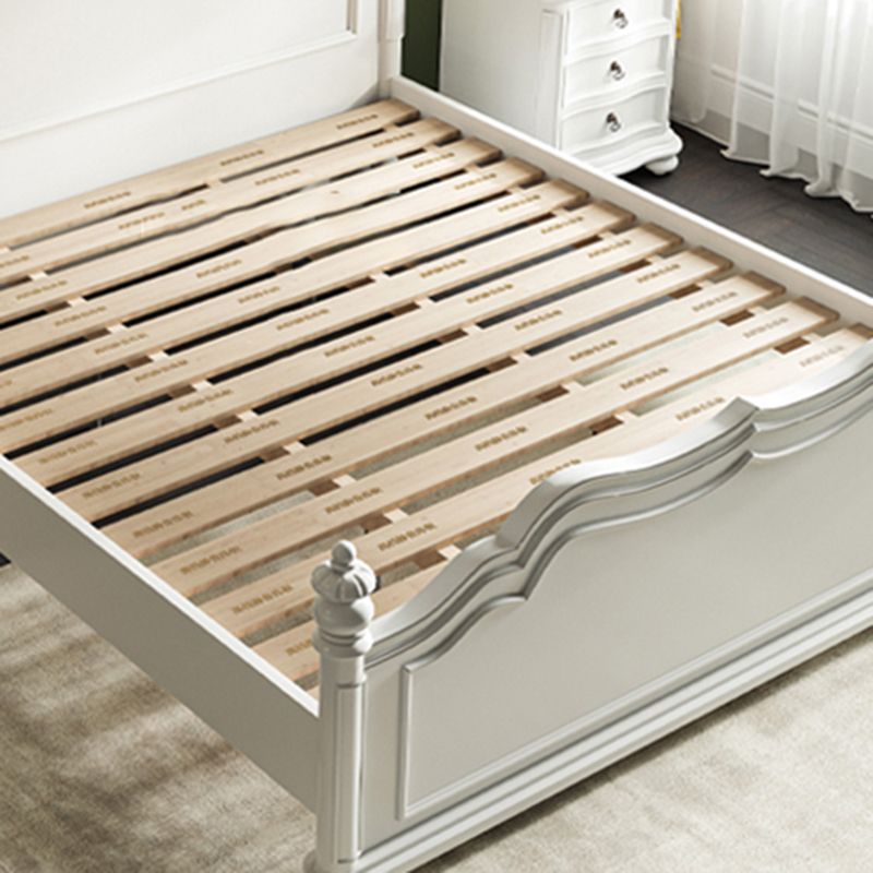 Victorian Standard Bed Solid Wood White Panel Bed with Headboard Clearhalo 'Bedroom Furniture' 'Beds' 'furn' 'furn_beds' 'Furniture' 1200x1200_42c00b8a-90de-490e-a7b0-d7725ef9777f