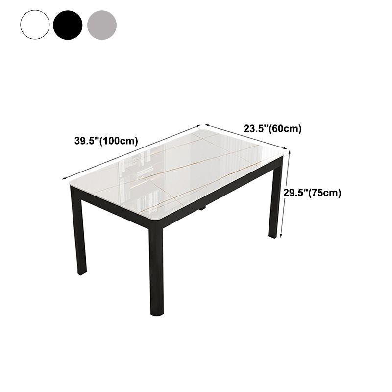Metal Modern Rectangle Indoor Table Glass Top Table for Dining Room Clearhalo 'Dining Tables & Seating' 'Dining Tables' 'dining_table' 'furn' 'furn_dining_table' 'Furniture' 'furniture_dining_table' 'Kitchen & Dining Furniture' 'kitchen' 'kitchen_dining_table' 1200x1200_42c02b36-8ff3-433d-9b25-6269db132e5c