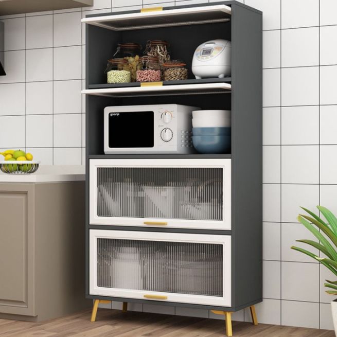 Puertas de madera de ingeniería modernas Puertas de vidrio de comedor gabinetes