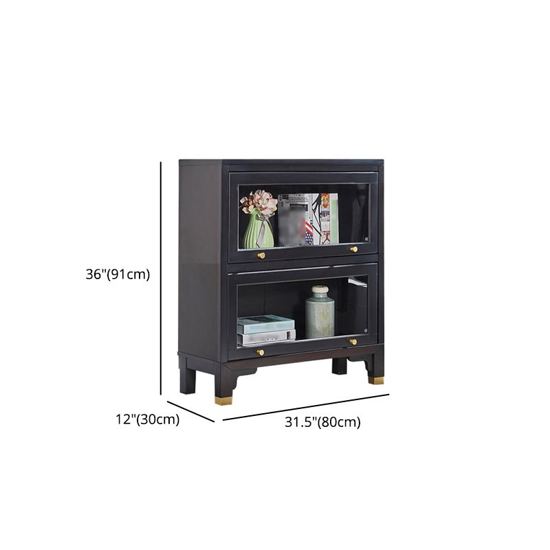 Glam Style Standard Bookshelf Solid Wood Shelf Bookcase with Doors Clearhalo 'Bookcases' 'furn' 'furn_bookcases' 'Furniture' 'furniture_bookcases' 'kitchen' 'kitchen_bookcases' 'Living Room Furniture' 'Office Furniture' 1200x1200_42c1eaa0-9f12-4b8b-8823-33c30cff487f