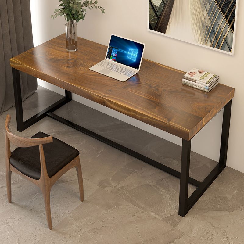 Industrial Rectangular Writing Desk Solid Wood Office Desk for Home Clearhalo 'furn' 'furn_office_desk' 'Furniture' 'Office Desks' 'Office Furniture' 'office_desk' 1200x1200_42c20263-79d4-4390-911f-88de0b81ec95