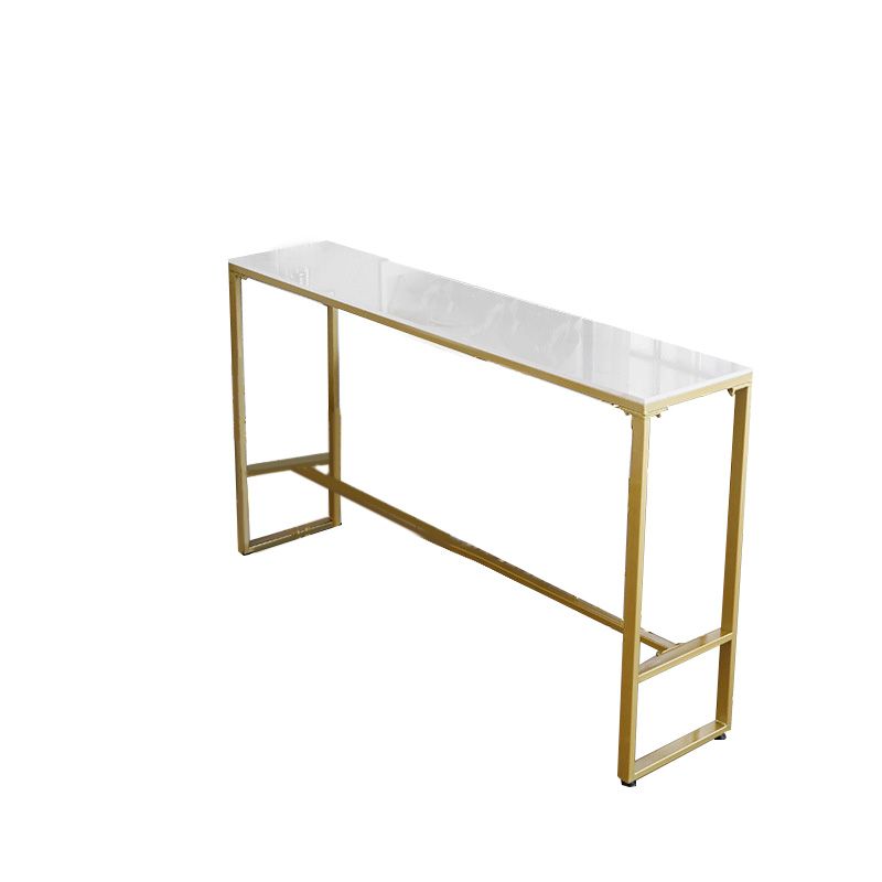 Glam Bar-height Table White Stone Top Pub Table with Gold Base Clearhalo 'Bar Furniture' 'Bar Tables' 'bar_tables' 'furn' 'furn_bar_tables' 'Furniture' 'Kitchen & Dining Furniture' 1200x1200_42c27233-8b91-45d6-9304-da9d7f1a06a2