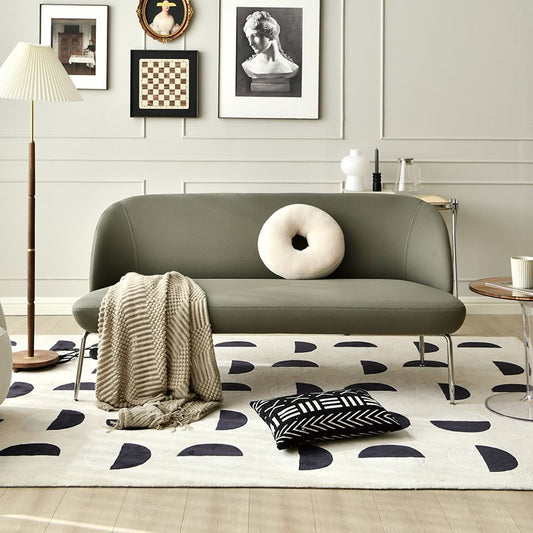 Moderne 2/3-Sitzer-Sofa für Kunstlederfärchen mit Metallbeinen mit Metallbeinen