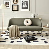 モダンな2/3シーターのセッピーフェイクレザー染色抵抗性ソファが金属脚