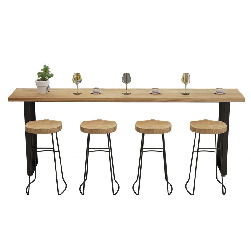 Modern Bar-height Table Solid Wood Top Bar Table for Patio Use Clearhalo 'Bar Furniture' 'Bar Tables' 'bar_tables' 'furn' 'furn_bar_tables' 'Furniture' 'Kitchen & Dining Furniture' 1200x1200_42c2bed7-0c67-4c76-a007-5b52cb1f85c6