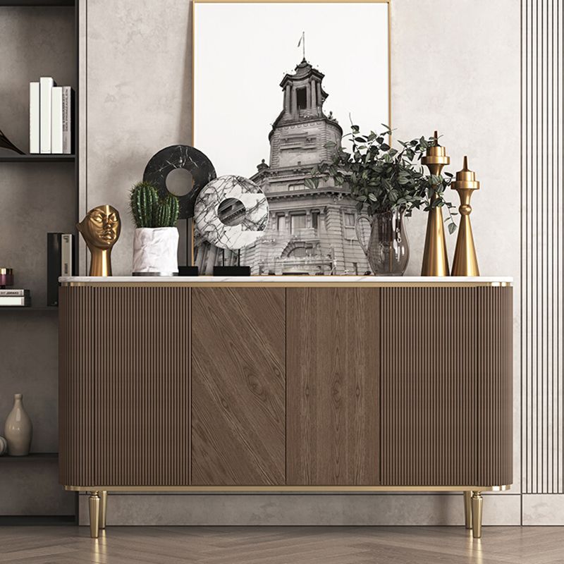 Glam Sideboard Cabinet Marble Sideboard Tavolo con porte per sala da pranzo