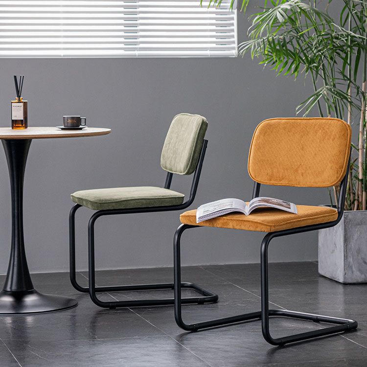 Contemporary Style Dining Chairs Armless Open Back Chairs with Metal Legs Clearhalo ' kitchen&dining_furn' 'Dining Chairs' 'Dining Tables & Seating' 'dining_chair' 'furn' 'furn_dining_chair' 'Furniture' 'furniture_dining_chair' 'Kitchen & Dining Furniture' 'kitchen' 1200x1200_42c708c6-8224-40a9-8b14-7f53f23b404b