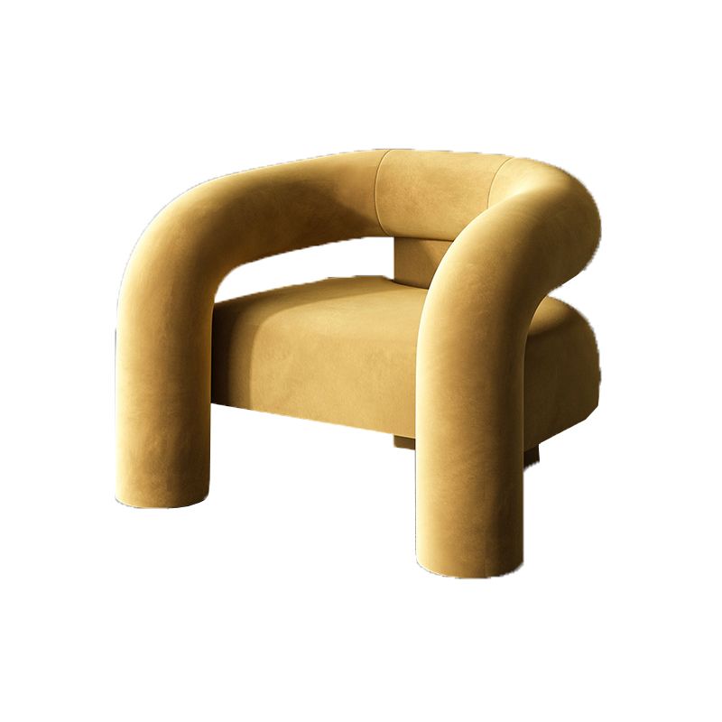 Sillón de terciopelo 30.70 "Silla de marco de madera maciza de alto para sala de estar