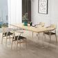Modern Wood Table in Brown for Restaurant Rectangle Table with Acrylic Base Clearhalo 'Dining Tables & Seating' 'Dining Tables' 'dining_table' 'furn' 'furn_dining_table' 'Furniture' 'furniture_dining_table' 'Kitchen & Dining Furniture' 1200x1200_42c9142b-365d-45f9-97f8-4e82dc8bf03e