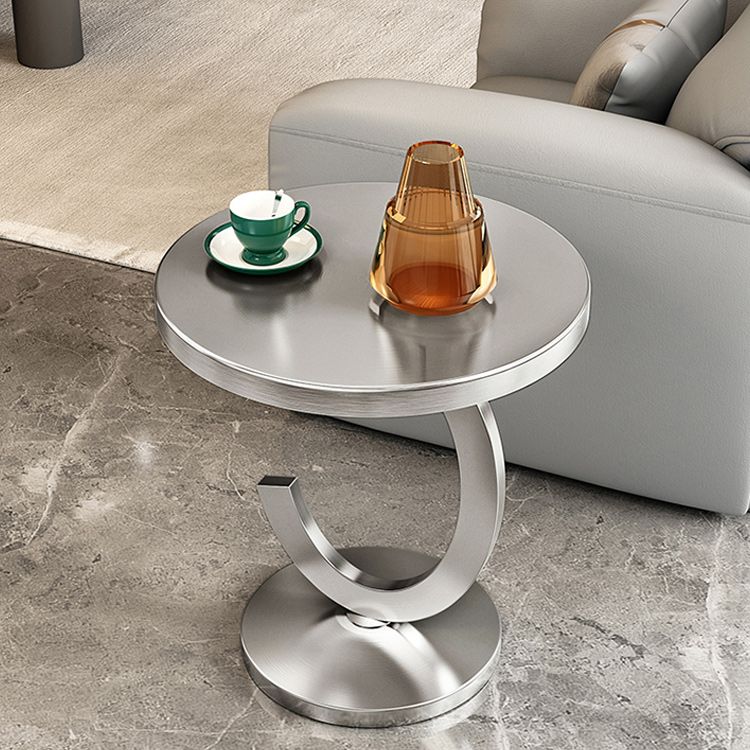 リビングルームのミッドセンチュリーラウンドメタルサイドエンドテーブルCサイドテーブルCサイドテーブル