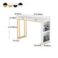 Glam Iron Bar Dining Table Faux Marble Top Indoor Bistro Table with 2-Drawer Clearhalo 'Bar Furniture' 'Bar Tables' 'bar_tables' 'furn' 'furn_bar_tables' 'Furniture' 'furniture_bar_tables' 'Kitchen & Dining Furniture' 1200x1200_42ce46a8-551e-49e7-8099-1bae9ccfc20f