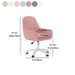 Silla de escritorio de computadora tapizada con ruedas silla de oficina moderna con base de nylon