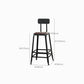 Industrial Brown Counter Stool Leather Square Stool with Black Metal Frame Clearhalo 'Bar Furniture' 'Bar Stools' 'bar_stools' 'furn' 'furn_bar_stools' 'Furniture' 'Kitchen & Dining Furniture' 1200x1200_42d16796-4b57-4dd5-b1a9-936f3d1dca7e