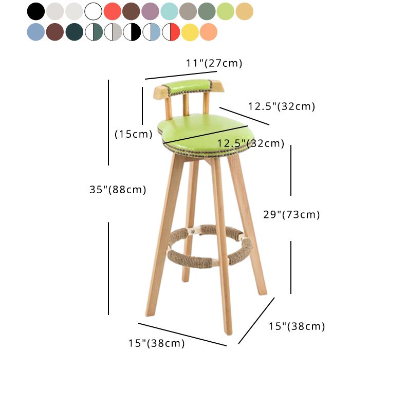 Tradition Armless Backrest Counter Stool Wood Household Bar Stool with Pedal Clearhalo 'Bar Furniture' 'Bar Stools' 'bar_stools' 'furn' 'furn_bar_stools' 'furniture_bar_stools' 'Kitchen & Dining Furniture' 'kitchen&dining_furn' 'kitchen' 'kitchen_furn' Furniture' 1200x1200_42d247fe-8593-488f-87b7-c2caeaa93446