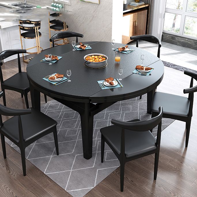 Mesa de comedor redonda Muebles de piedra estilo moderno con hoja abatible