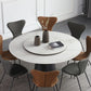 Round Sintered Stone Dining Table Modern Turntable Furniture with Steel Pedestal Base Clearhalo 'Dining Tables & Seating' 'Dining Tables' 'dining_table' 'furn' 'furn_dining_table' 'Furniture' 'Kitchen & Dining Furniture' 1200x1200_42d713f1-ec5f-4507-a733-14c72119619d