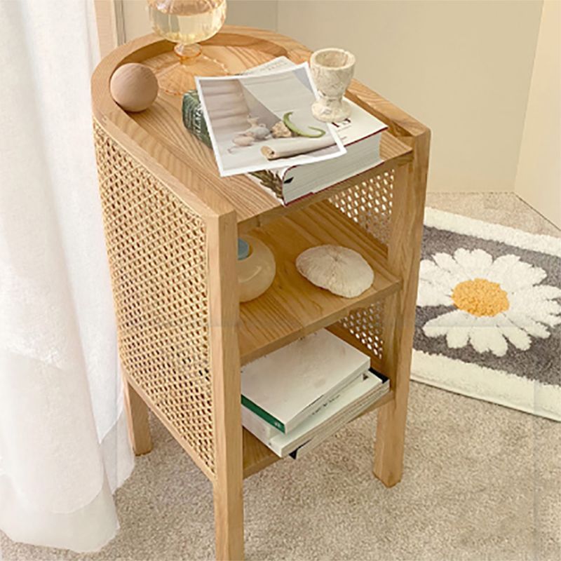 12 "W Modern Bedside Gabinet Accent Mesa de acento Nightshand con 3 estantes