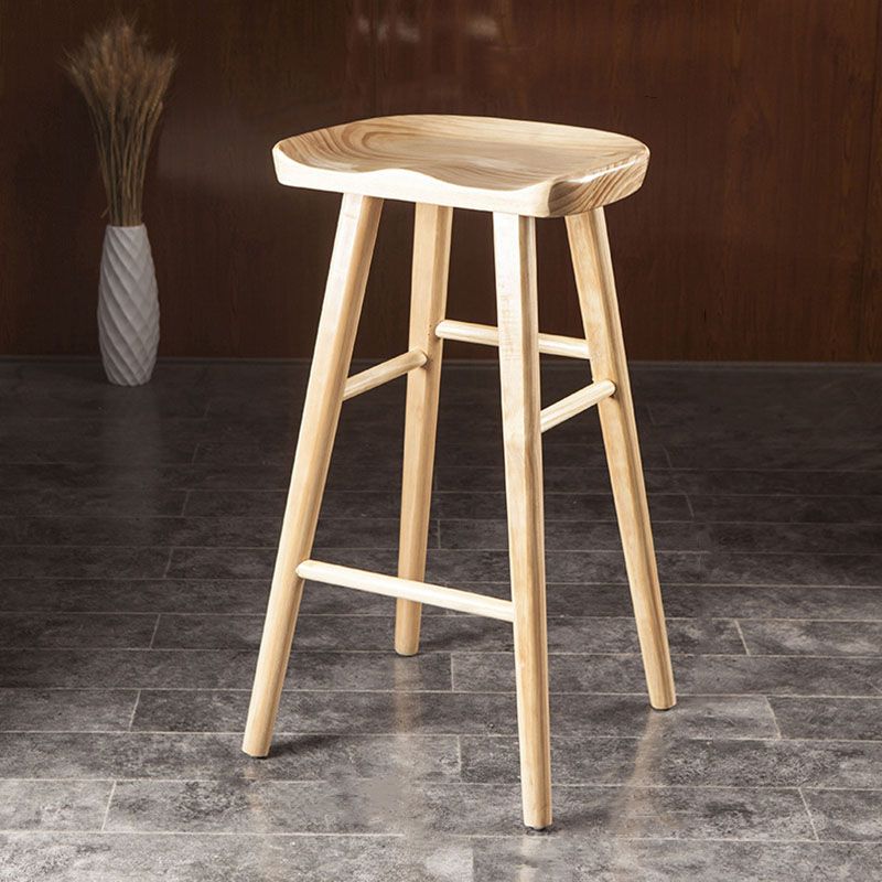 Modern Armless Backless Counter Stool Wood Milk Tea Shop Bar Stool with Seat Clearhalo 'Bar Furniture' 'Bar Stools' 'bar_stools' 'furn' 'furn_bar_stools' 'Furniture' 'furniture_bar_stools' 'Kitchen & Dining Furniture' 1200x1200_42d8feed-4dbc-4ce0-8278-31bc8779bf44