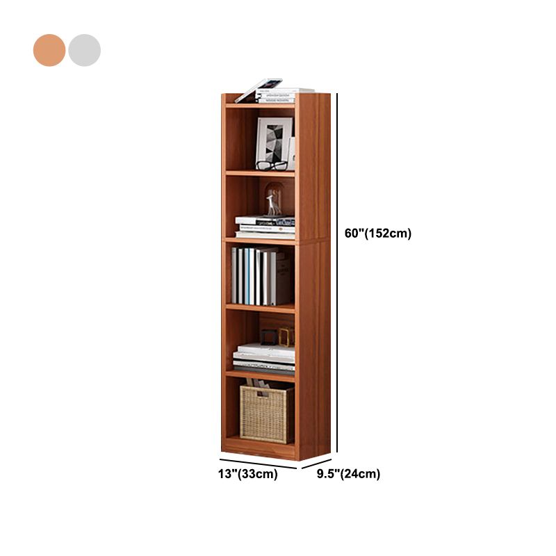 Modern Style Standard Bookcase Engineered Wood Closed Back Bookshelf Clearhalo 'Bookcases' 'furn' 'furn_bookcases' 'Furniture' 'Office Furniture' 1200x1200_42da141a-550e-4adc-b3aa-c9fcbedd1c26