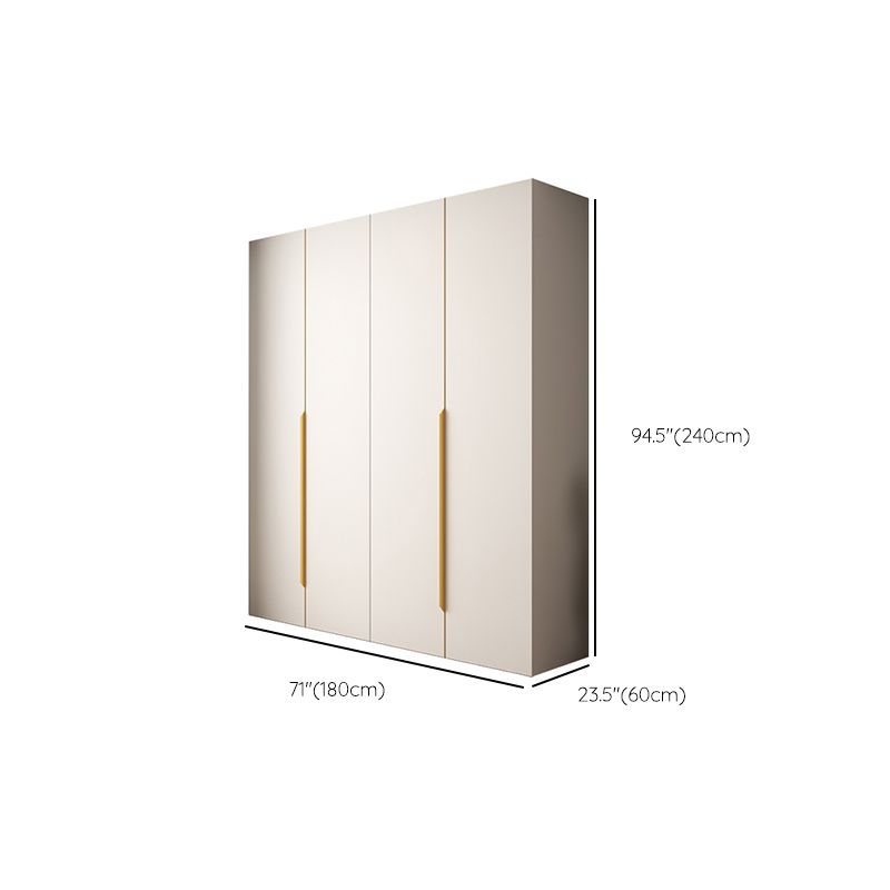 Hinged Wardrobe Closet White Engineered Wood Wardrobe Armoire Clearhalo 'Armoires & Wardrobes' 'armoires_wardrobes' 'Bedroom Furniture' 'furn' 'furn_armoires_wardrobes' 'Furniture' 1200x1200_42daa23c-3e84-4b0f-bea8-1ab0a3fbac44