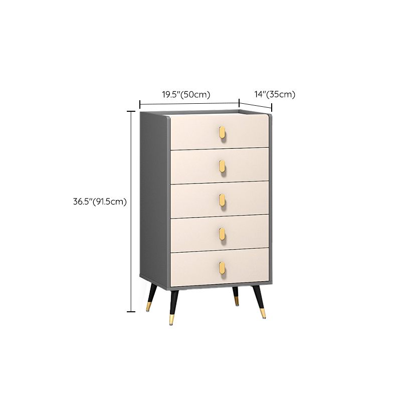 Cassettiera portaoggetti Glam da 13,65 pollici di larghezza con 4/5 cassetti