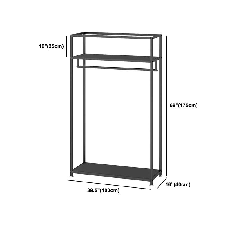 Eenvoudige hal boominvoerway metalen zwarte hal staan ​​stabiele zaalstandaard