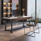 Home Industrial Rectangular Writing Desk Office Desk con patas de metal