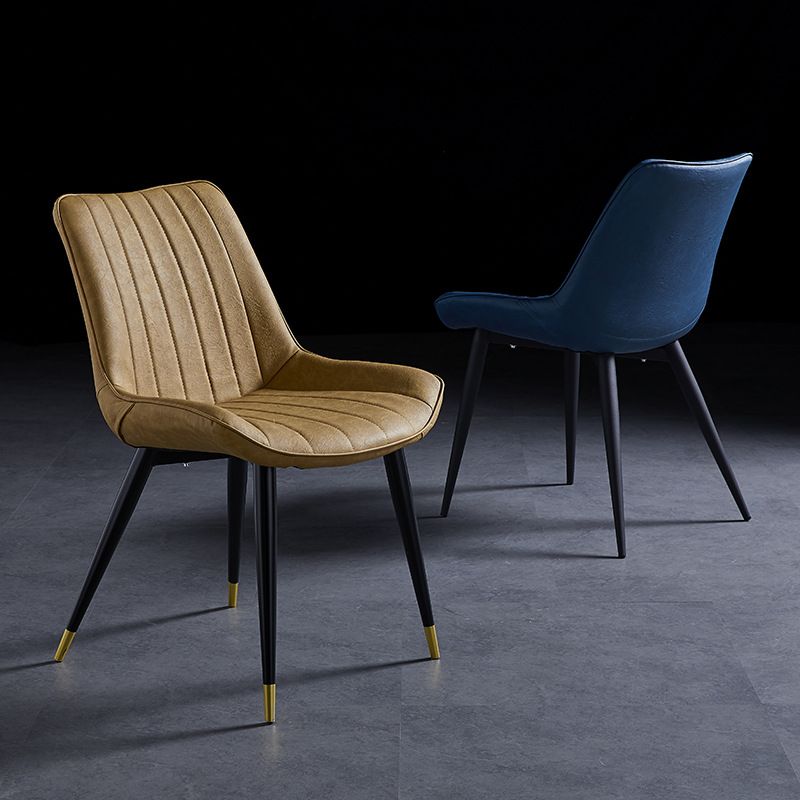 Scandinavian Leather Restaurant Side Chair Matte Finish Parsons Dining Chair Clearhalo ' kitchen&dining_furn' 'Dining Chairs' 'Dining Tables & Seating' 'dining_chair' 'furn' 'furn_dining_chair' 'Furniture' 'furniture_dining_chair' 'Kitchen & Dining Furniture' 'kitchen' 1200x1200_42df3510-f309-46ca-ac41-7f5e6b2aa5a1