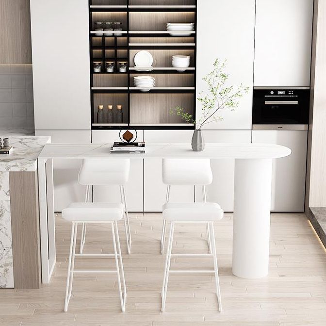 Stone Bar Table Traditional Luxury Bar Dining Table with Sled Base Clearhalo 'Bar Furniture' 'Bar Tables' 'bar_tables' 'furn' 'furn_bar_tables' 'Furniture' 'Kitchen & Dining Furniture' 1200x1200_42e1010e-5c9c-4137-8e92-b8b09aa57aa5