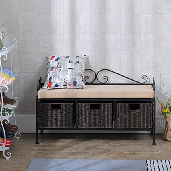 Rectangle 13.8" Wide Entryway Bench Traditional Upholstered Seating Bench with Cushioned Clearhalo 'Benches' 'Chairs & Seating' 'furn' 'furn_benches' 'Furniture' 'Living Room Furniture' 1200x1200_42e35e20-d698-4636-920f-57c36ea59d0d