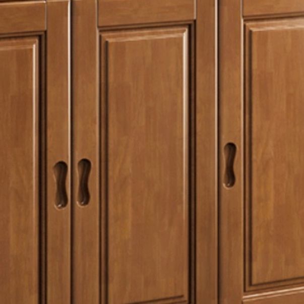 Gabinete de acento moderno con 2 cajones y estantes en madera de goma