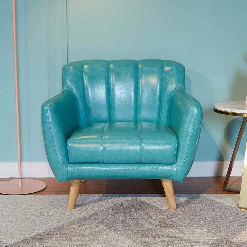 Standard Faux Leather Stain Resistant Sewn Pillow Back Sofa Couch