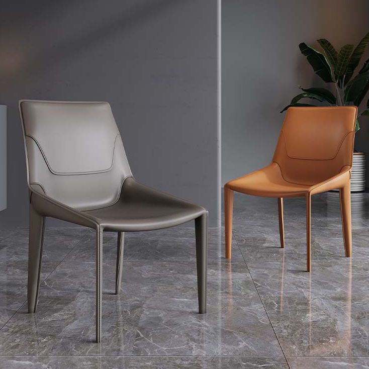 Zeitgenössische Stuhl armlose Stühle für Küche mit Metallbeinen