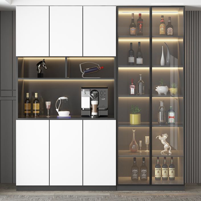 Modern Sideboard Cabinet Faux Wood Sideboard with Doors for Kitchen Clearhalo 'buffet_sideboard' 'Buffets & Sideboards' 'furn' 'furn_buffet_sideboard' 'Furniture' 'Kitchen & Dining Furniture' 1200x1200_42e70aab-a978-4f33-9be8-6f995bfbaccf