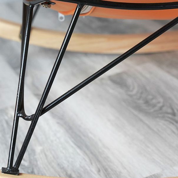 Silla de planeador de ocio silla de cuero por falso resistente al agua de color puro con otomana