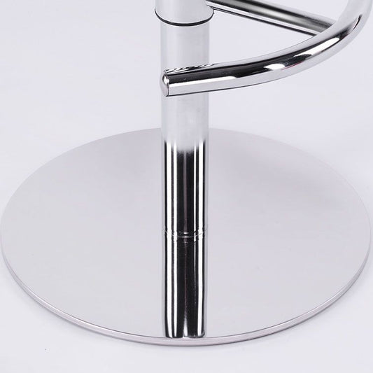 Faux Leather Bar Stools Adjustable Height Swivel Barstools with Footrest