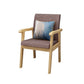 Nordic Style Wood Armrest Cushion Back Solid Wood Frame Arm Chair