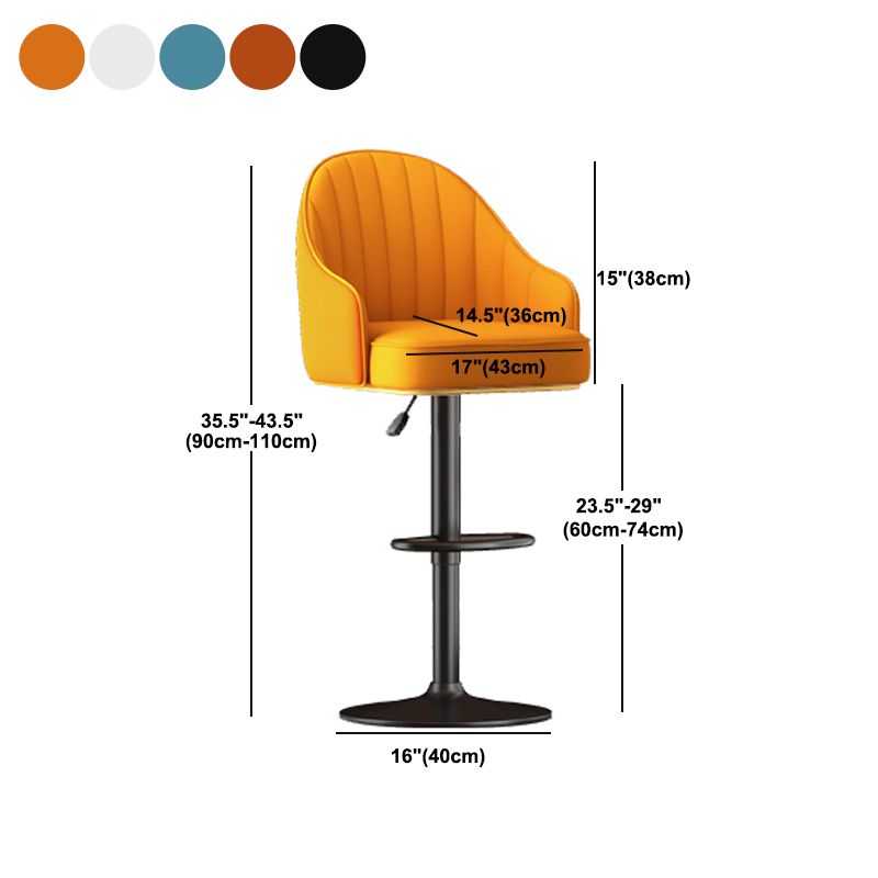 Casa sgabello in pelle girevole a casa regolabile sgabello in pelle contemporanea