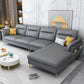 124.01" L x 70.86" W x 35.43" H Faux Leather Sectional Pillow Top Arm Sofa and Chaise Clearhalo 'furn' 'furn_sectionals' 'Furniture' 'furniture_sectionals' 'kitchen' 'kitchen_sectionals' 'Living Room Furniture' 'Sectionals' 1200x1200_42e9da28-251b-4f1a-b382-9bc6cb8deac1