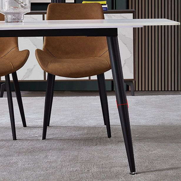 Ensemble de salle à manger moderne en métal avec chaises à dossier solide, ensemble de dinette 1/2/4/5/7 pièces